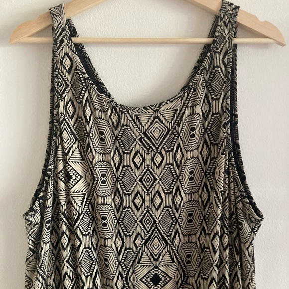 Lucky Brand Jersey Tank Dress XL Geo Aztec Boho - Picture 4 of 15